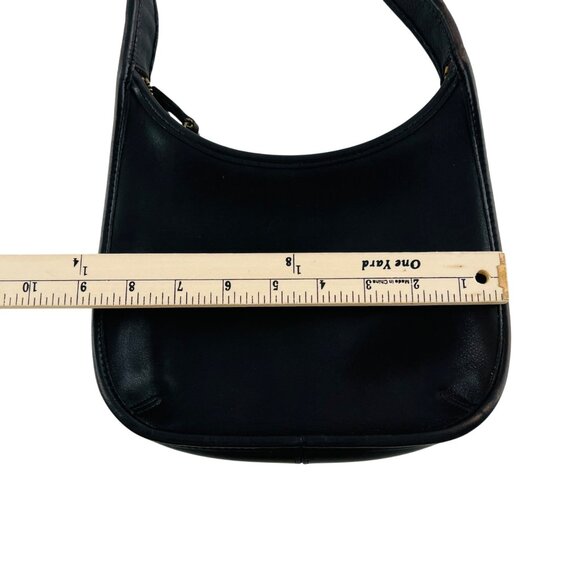 Vintage Coach Black Leather Small Ergo Mini Zip Handbag #9020 Made In The USA 19 - Picture 6 of 12